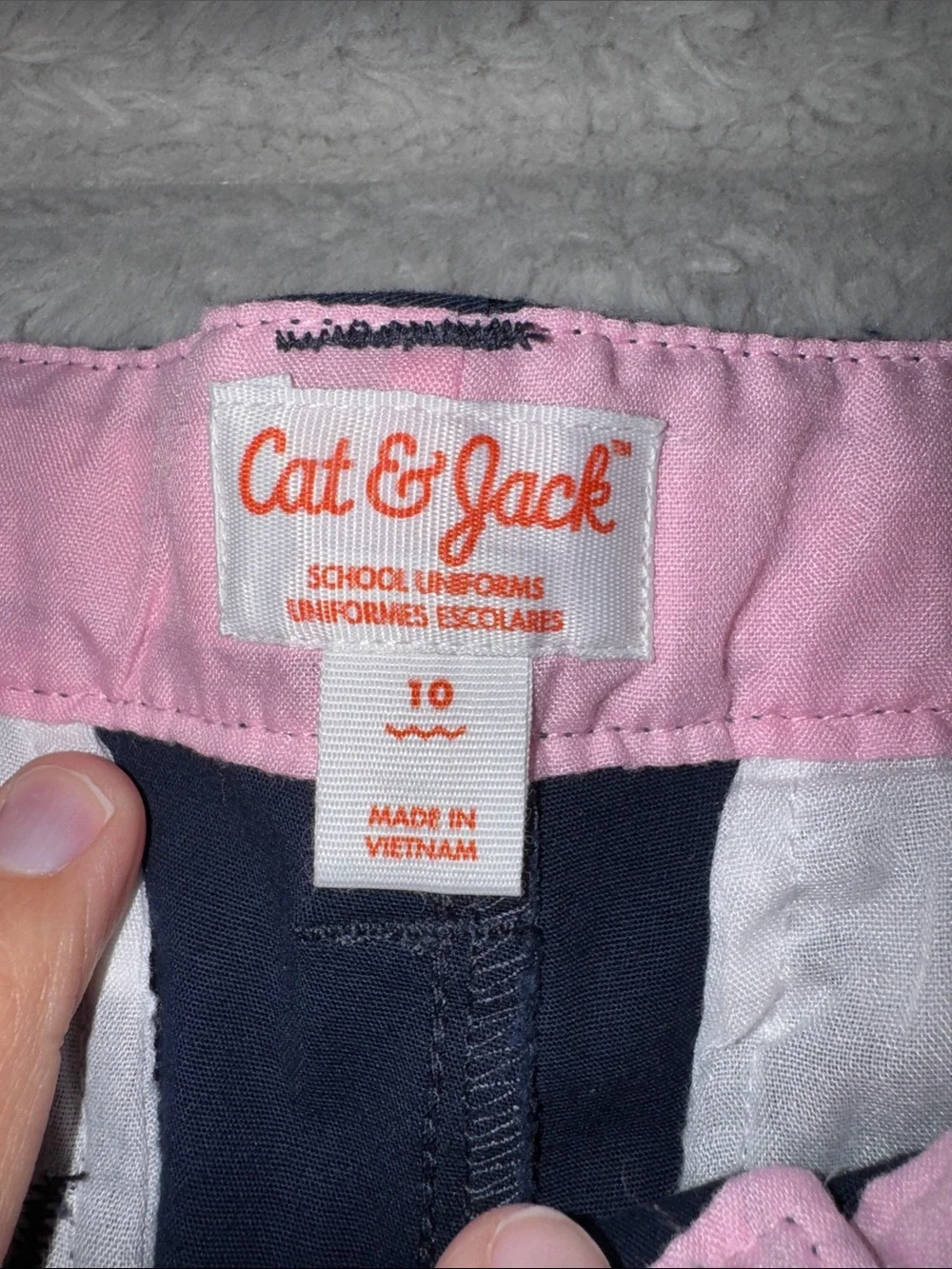 Cat & Jack Navy Girls' Classic Chino Shorts